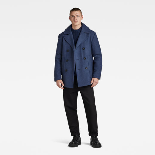 Premium Wool Peacoat | ミディアムブルー | G-Star RAW® JP